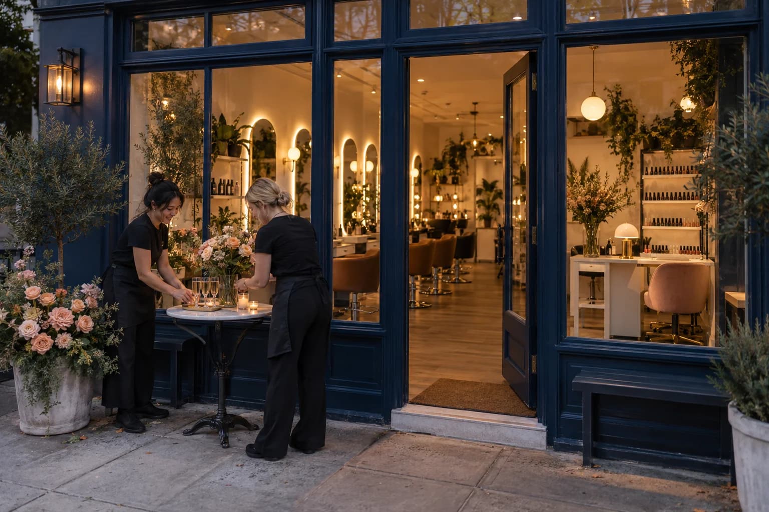 Welcoming beauty studio scene from the Verve & Co. launch